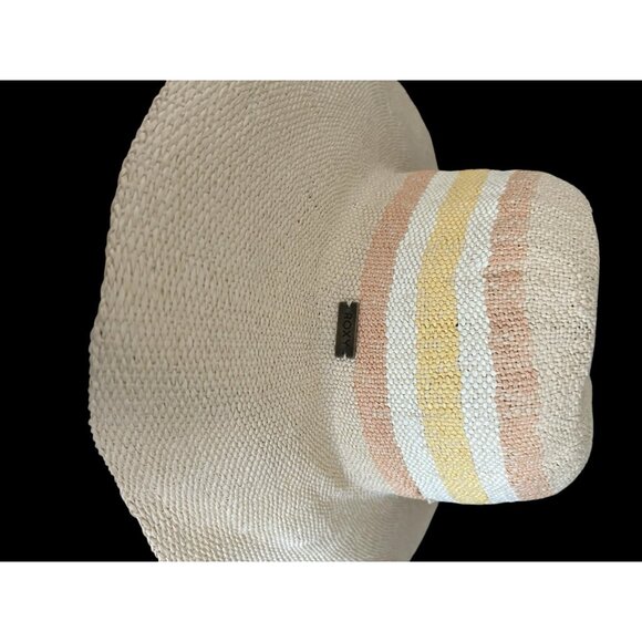 ROXY Hat M/L Women's Straw Sun Hat Sound Of The Ocean Surf Style Beach Boho VTG - Picture 5 of 9